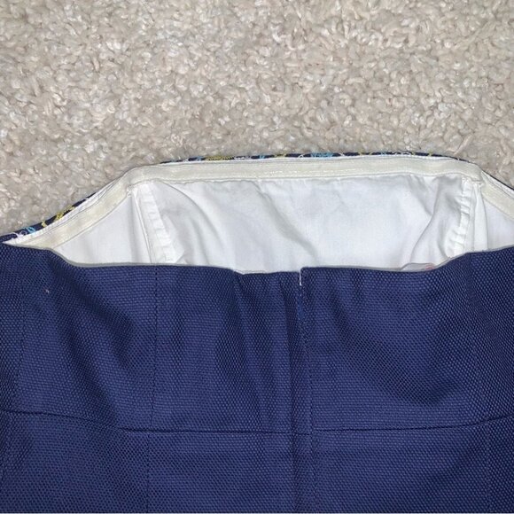 Lilly Pulitzer Dress Size 0 US Navy Blue “Honeycomb Bowen” Strapless Embroidered - Picture 9 of 15